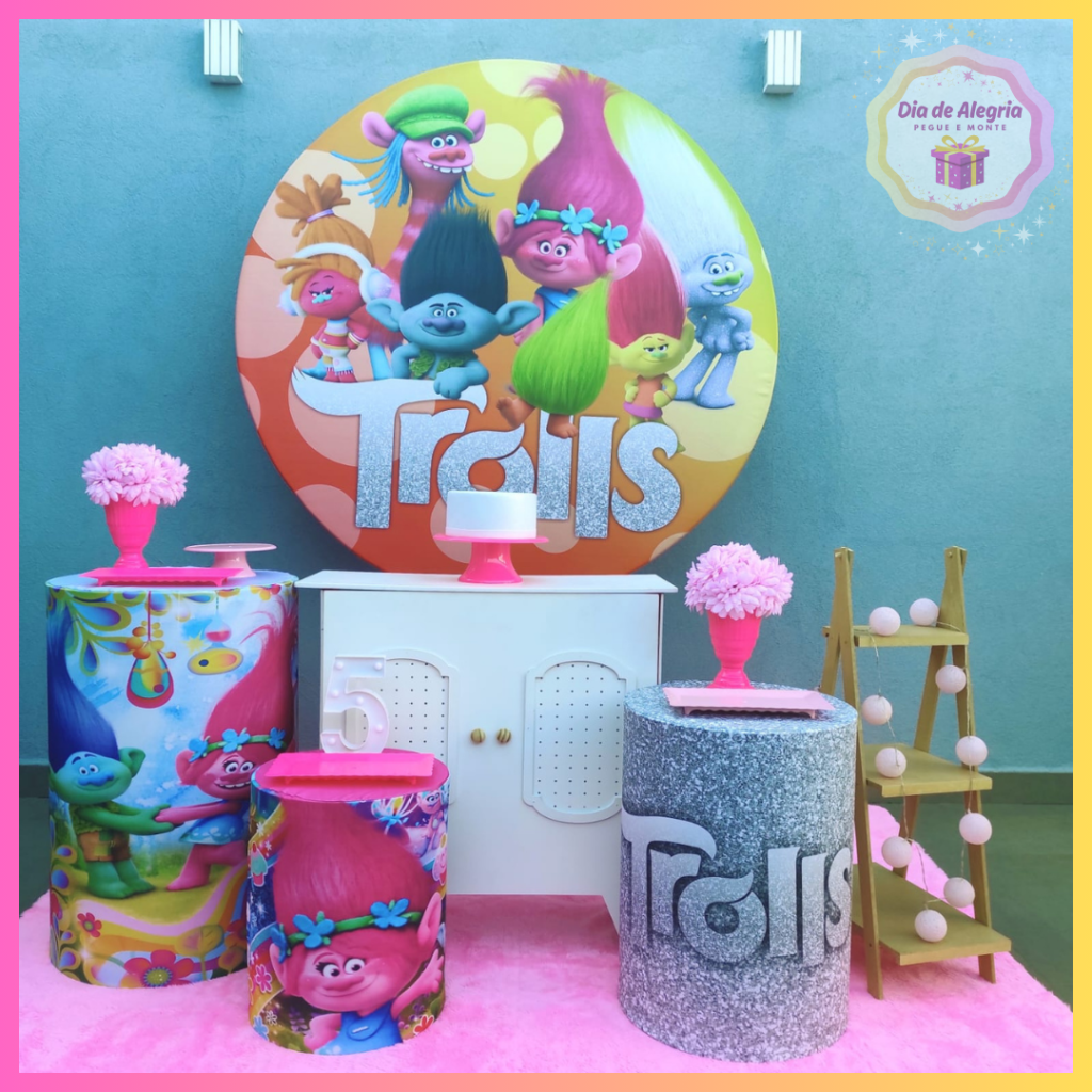 Trolls - Kit 2 - Dia de Alegria Pegue e Monte