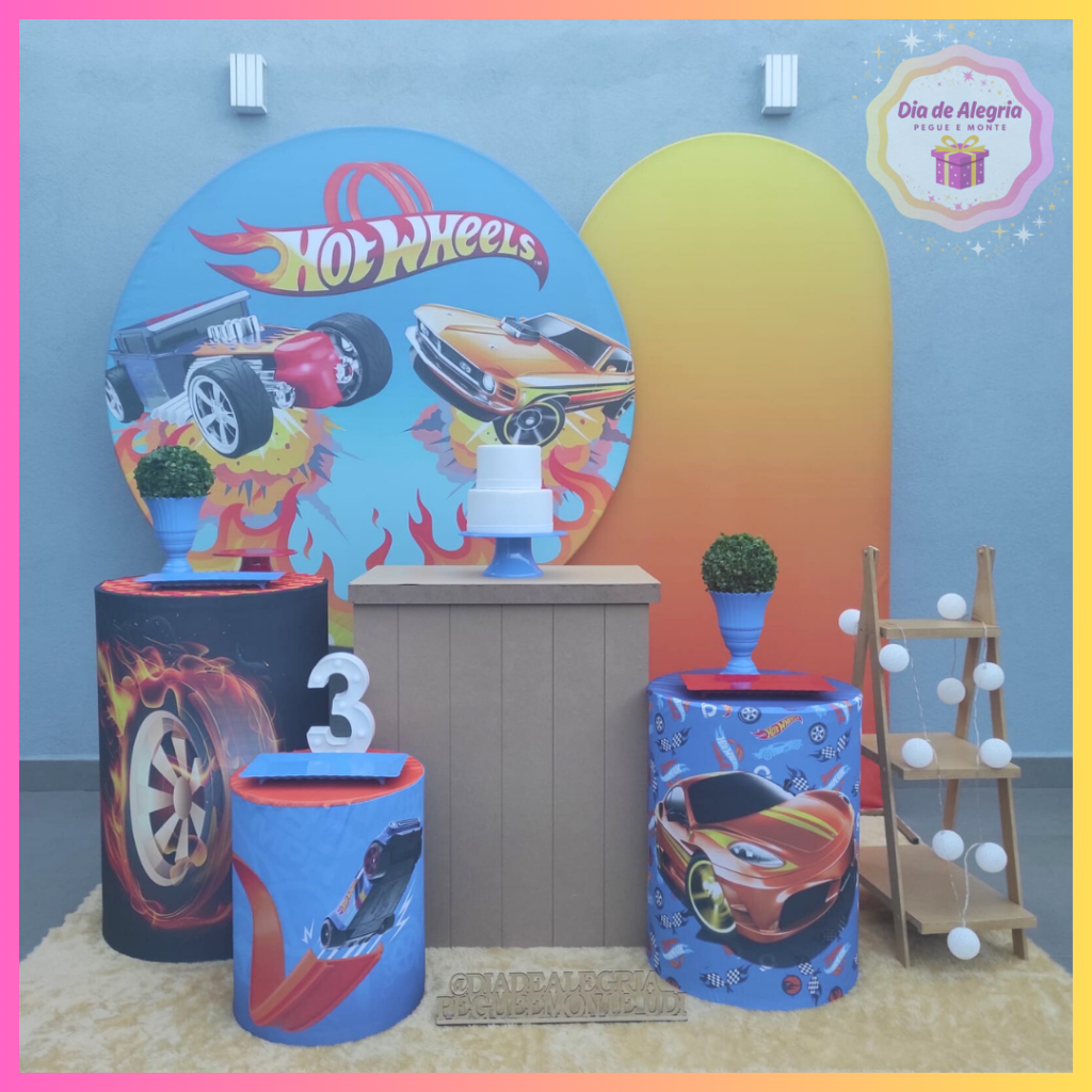 Hot Wheels - Kit 3 - Dia de Alegria Pegue e Monte