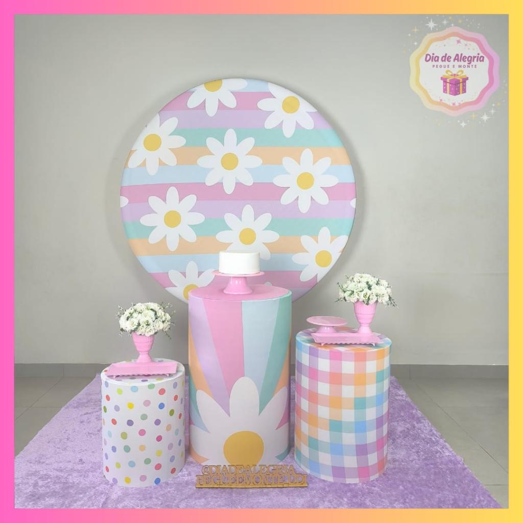 Margaridas Candy - Kit 1 - Dia de Alegria Pegue e Monte