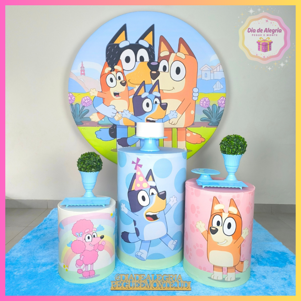 Bluey Menino - Kit 1 - Dia de Alegria Pegue e Monte