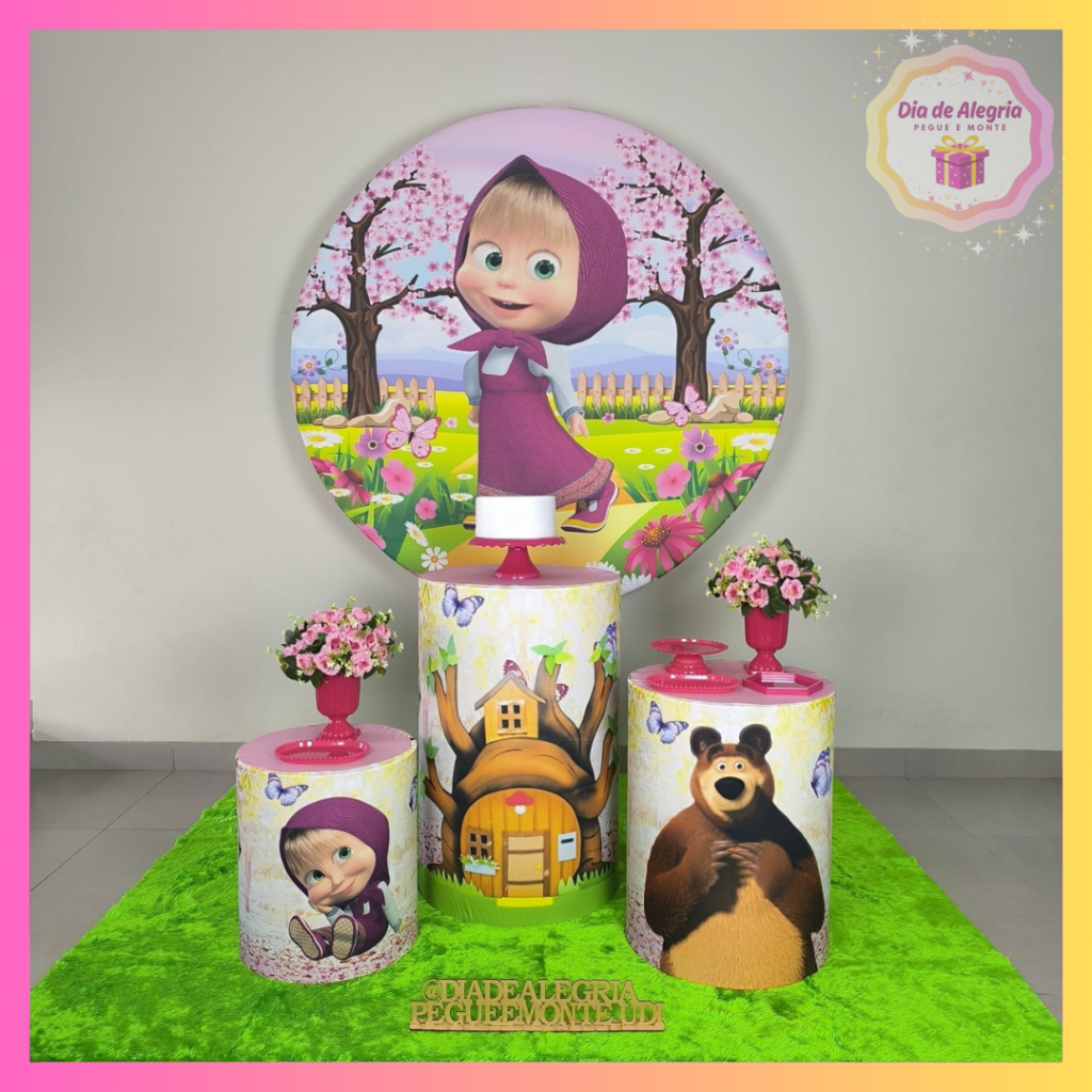 Marsha E O Urso - Kit 1 - Dia de Alegria Pegue e Monte