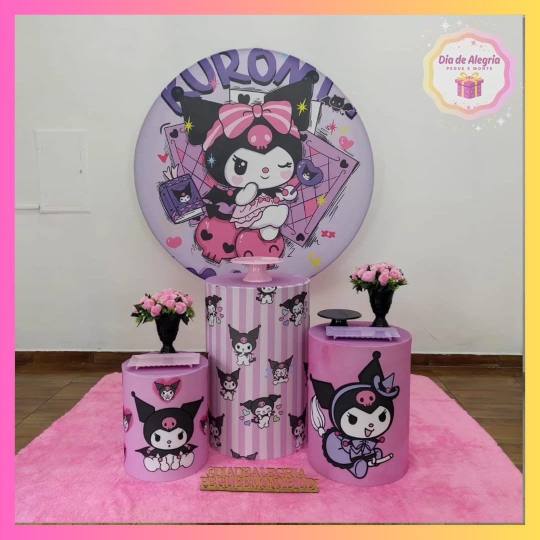 Kuromi - Kit 1 - Dia de Alegria Pegue e Monte