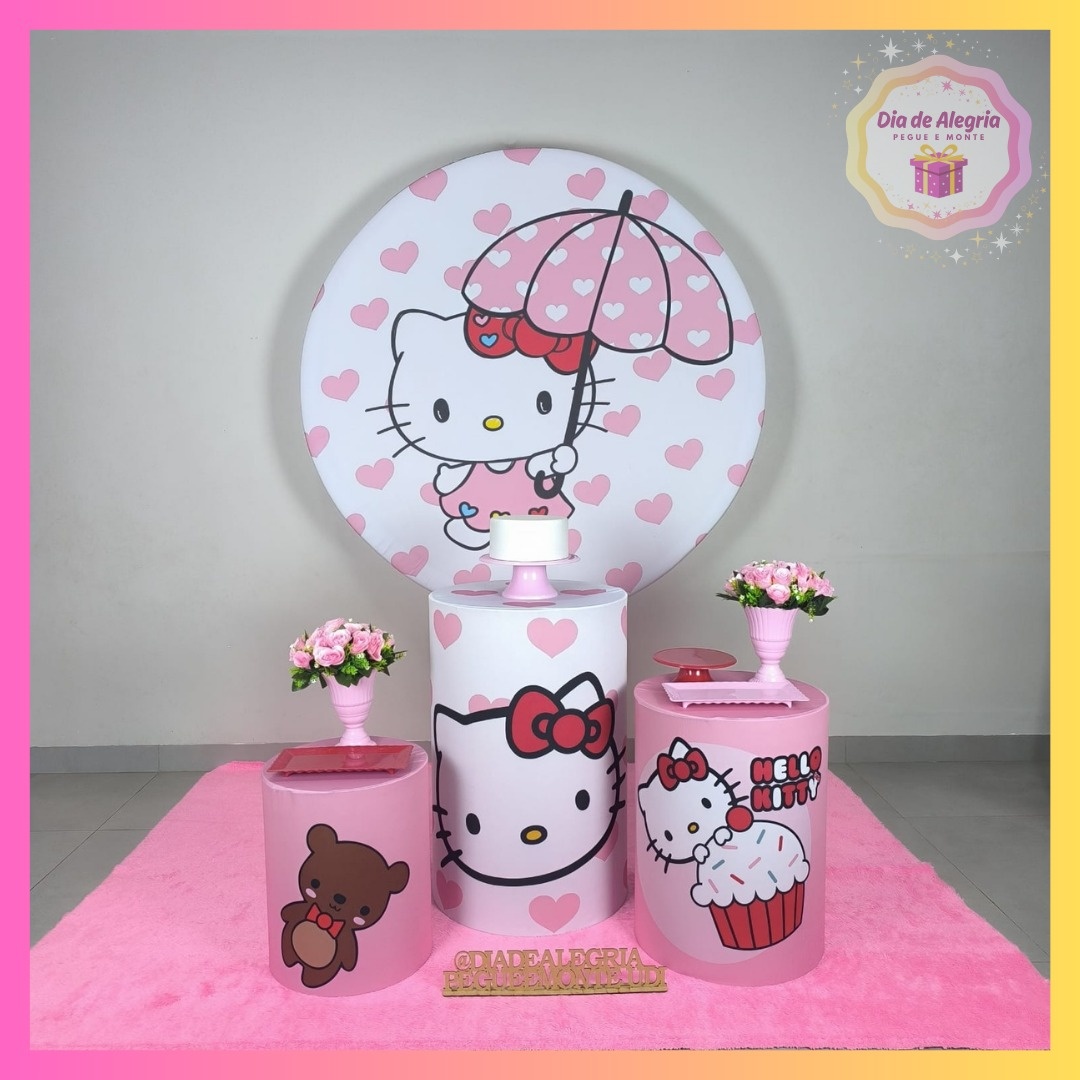 Hello Kitty - Kit 1 - Dia de Alegria Pegue e Monte