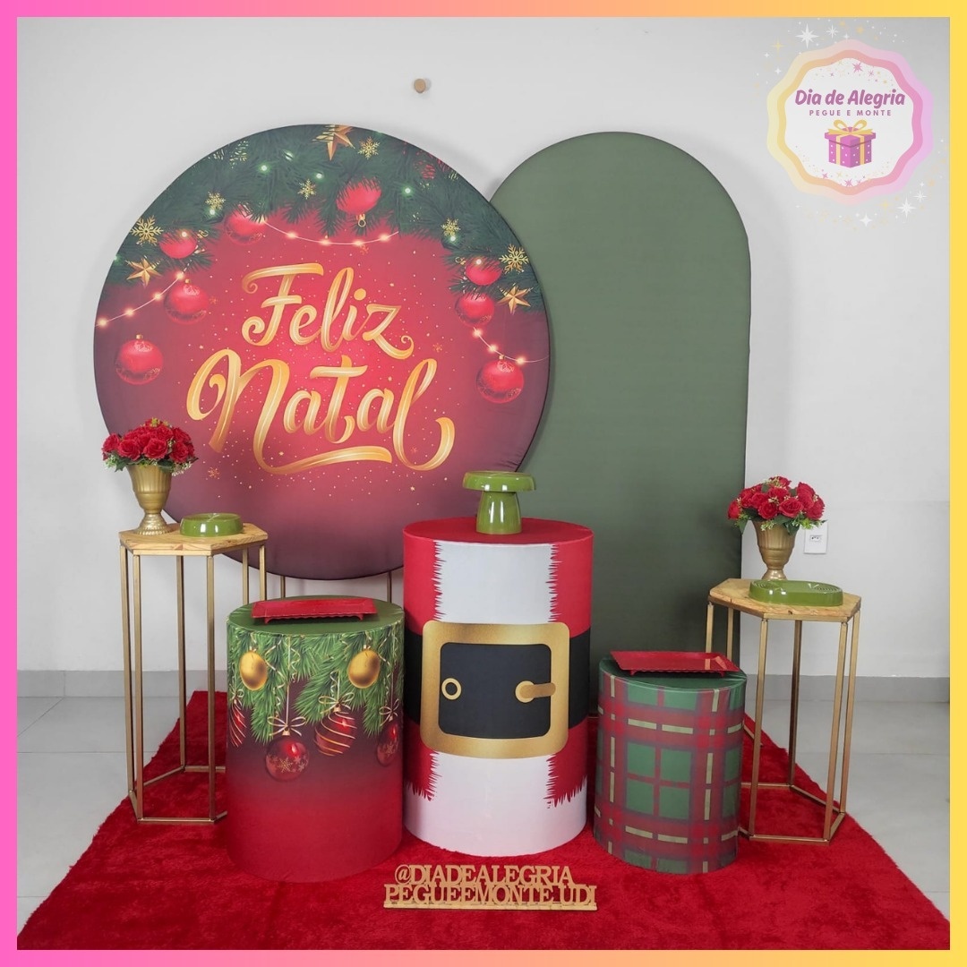 Natal - Kit 3 (Cilindros) - Dia de Alegria Pegue e Monte
