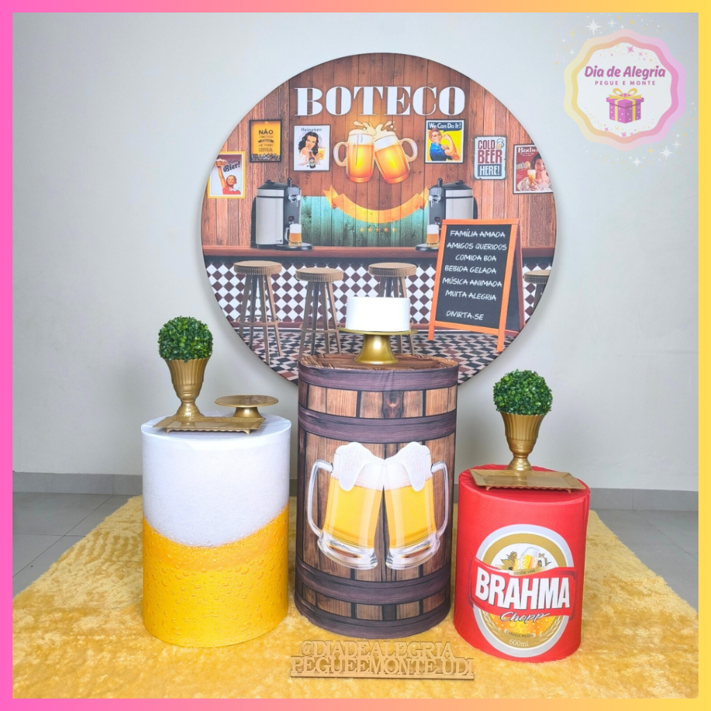 Boteco - Kit 1 Cilindros - Dia de Alegria Pegue e Monte