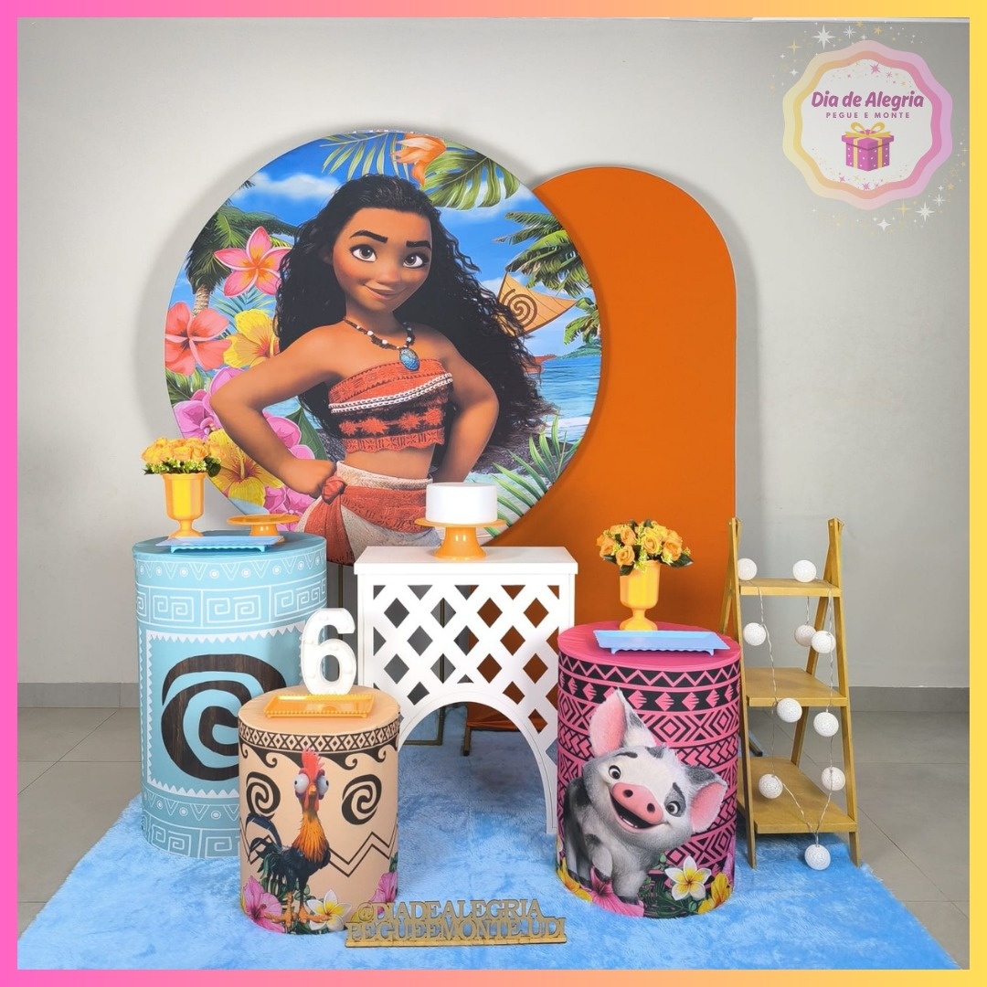 Moana Adolescente - Kit 3 - Dia de Alegria Pegue e Monte