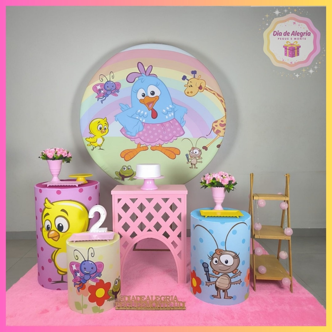 Galinha Pintadinha Menina - Kit 2 - Dia de Alegria Pegue e Monte