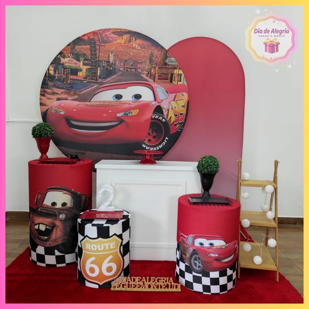 Mcqueen - Kit 3 - Dia de Alegria Pegue e Monte