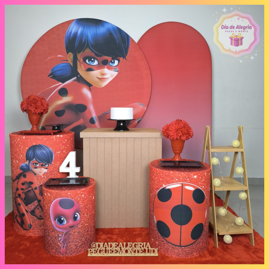 Lady Bug - Kit 3 - Dia de Alegria Pegue e Monte