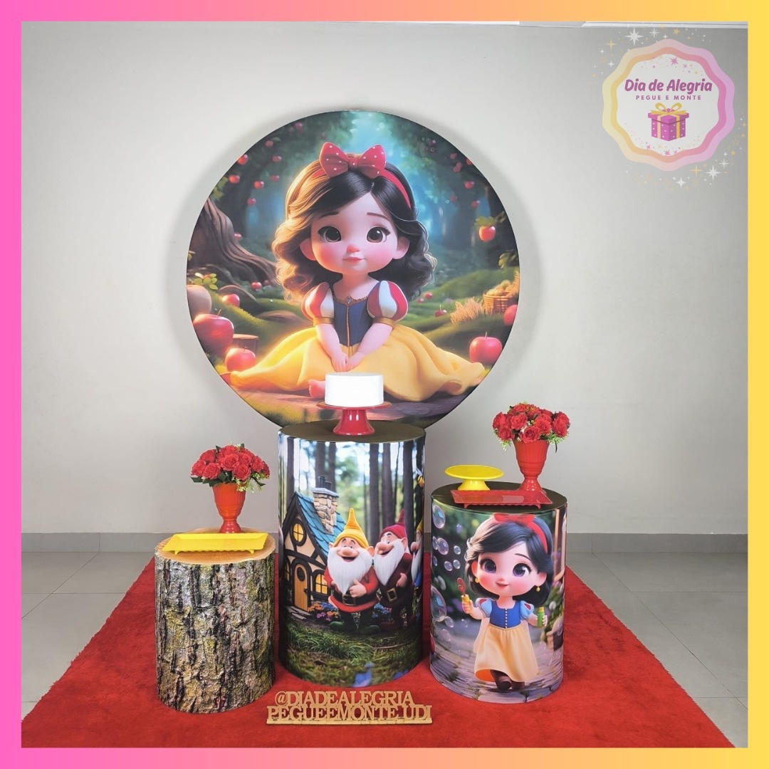 Branca de Neve Cute - Kit 1 - Dia de Alegria Pegue e Monte