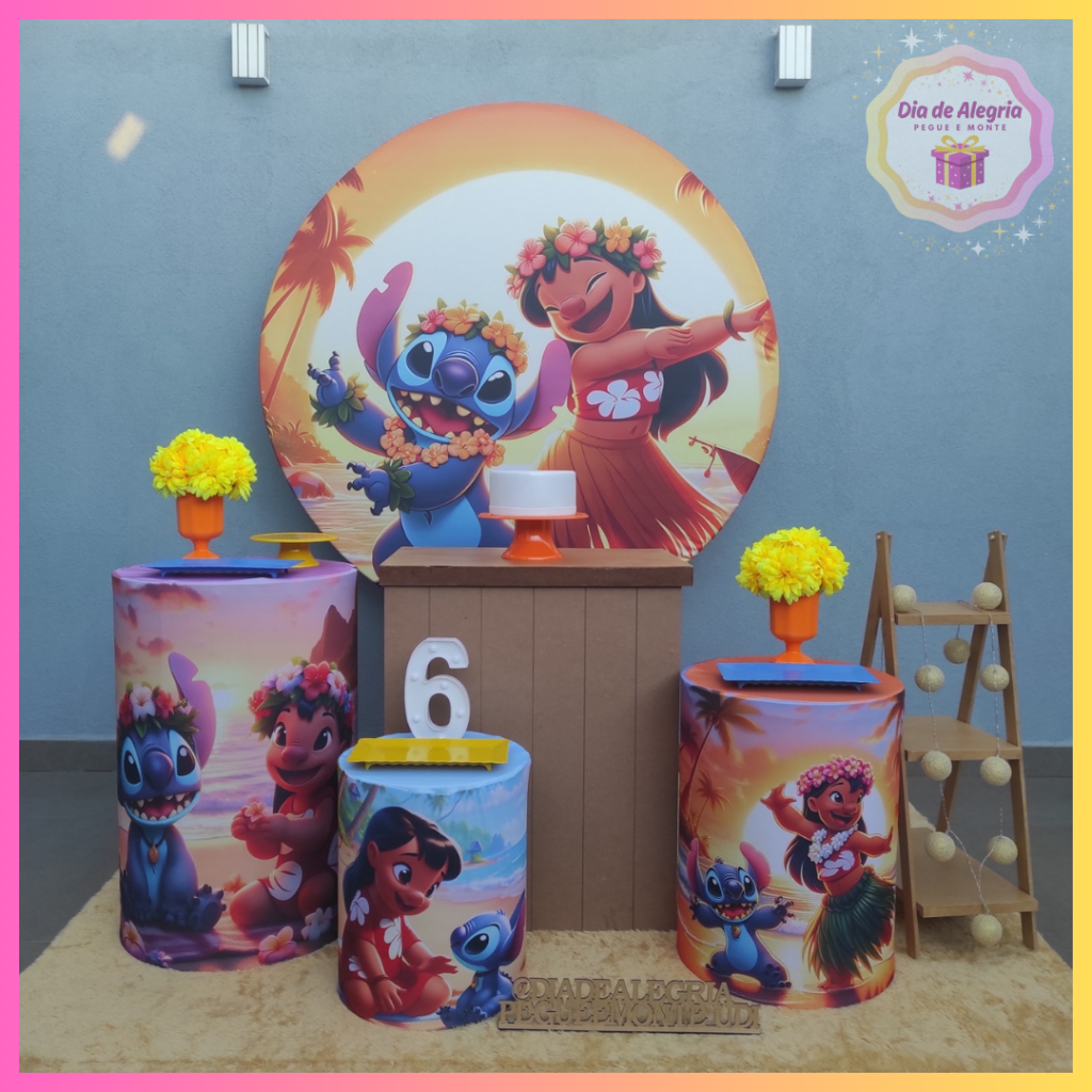 Lilo E Stitch - Kit 2 - Dia de Alegria Pegue e Monte