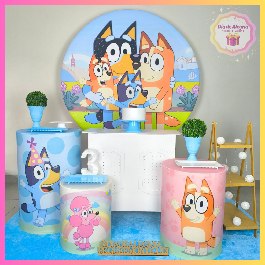 Bluey Menino - Kit 2 - Dia de Alegria Pegue e Monte