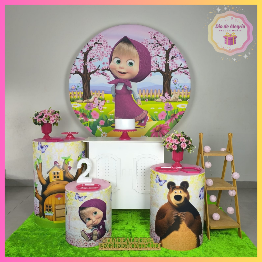 Marsha E O Urso - Kit 2 - Dia de Alegria Pegue e Monte