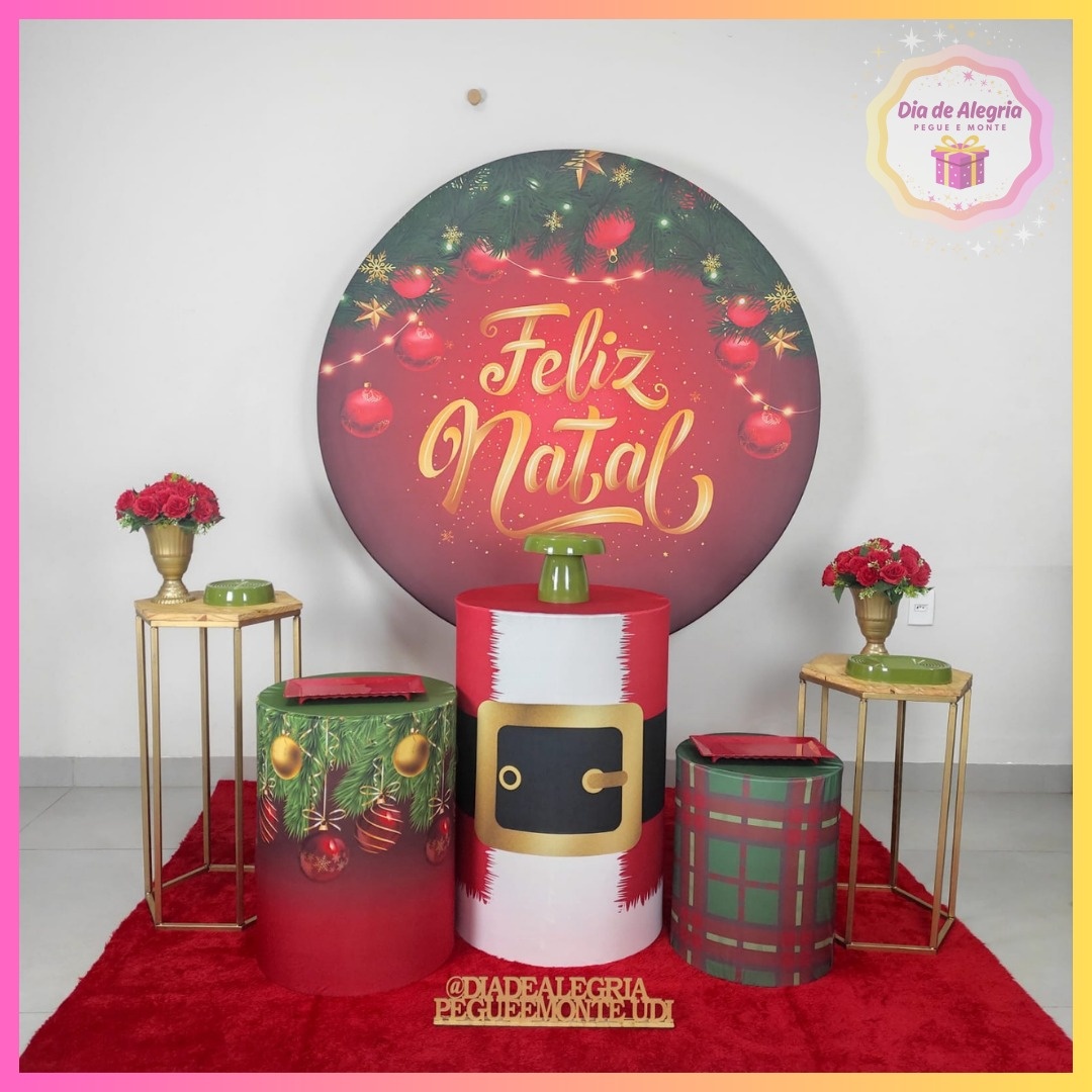 Natal - Kit 2 (Cilindros) - Dia de Alegria Pegue e Monte