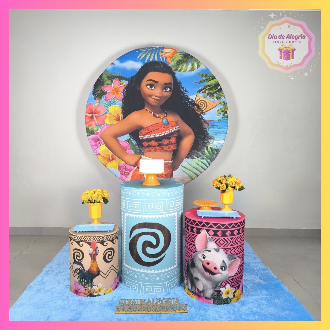 Moana Adolescente - Kit 1 - Dia de Alegria Pegue e Monte