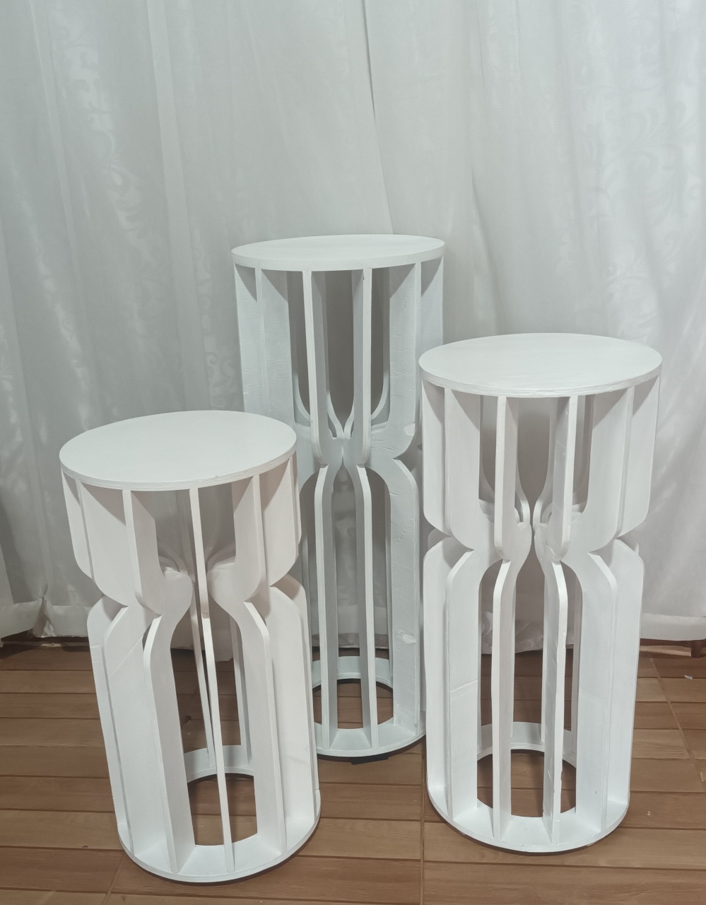 Trio de Mesa Ampulheta - P,M,G - CRIS FEST DECOR - PEGUE E MONTE
