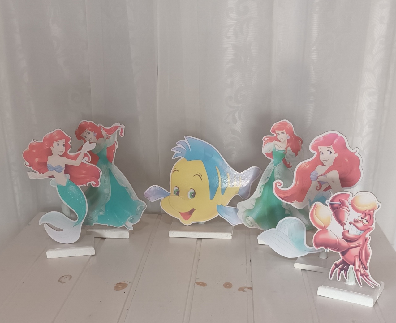  Display de Mesa - Tema: Sereia Ariel - CRIS FEST DECOR - PEGUE E MONTE