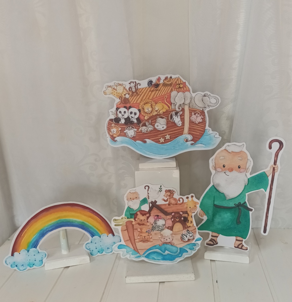 Display de Mesa - Tema: Arca de Noé - CRIS FEST DECOR - PEGUE E MONTE