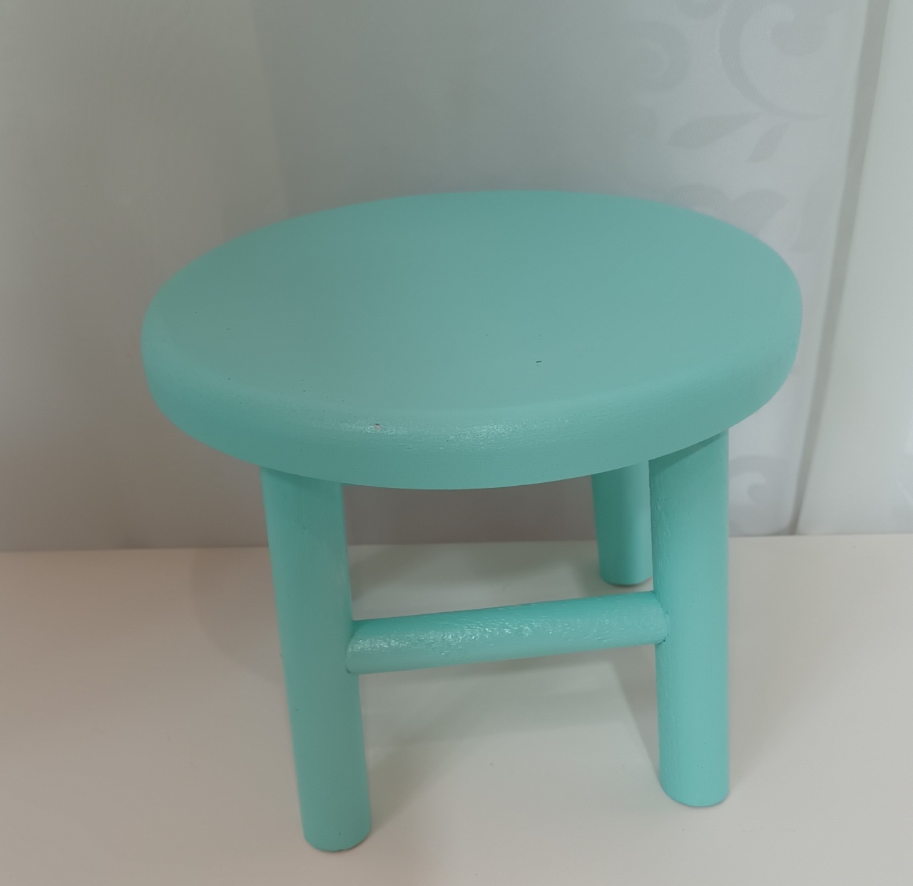Banquinho Mini Mdf - Redondo Verde Candy - CRIS FEST DECOR - PEGUE E MONTE