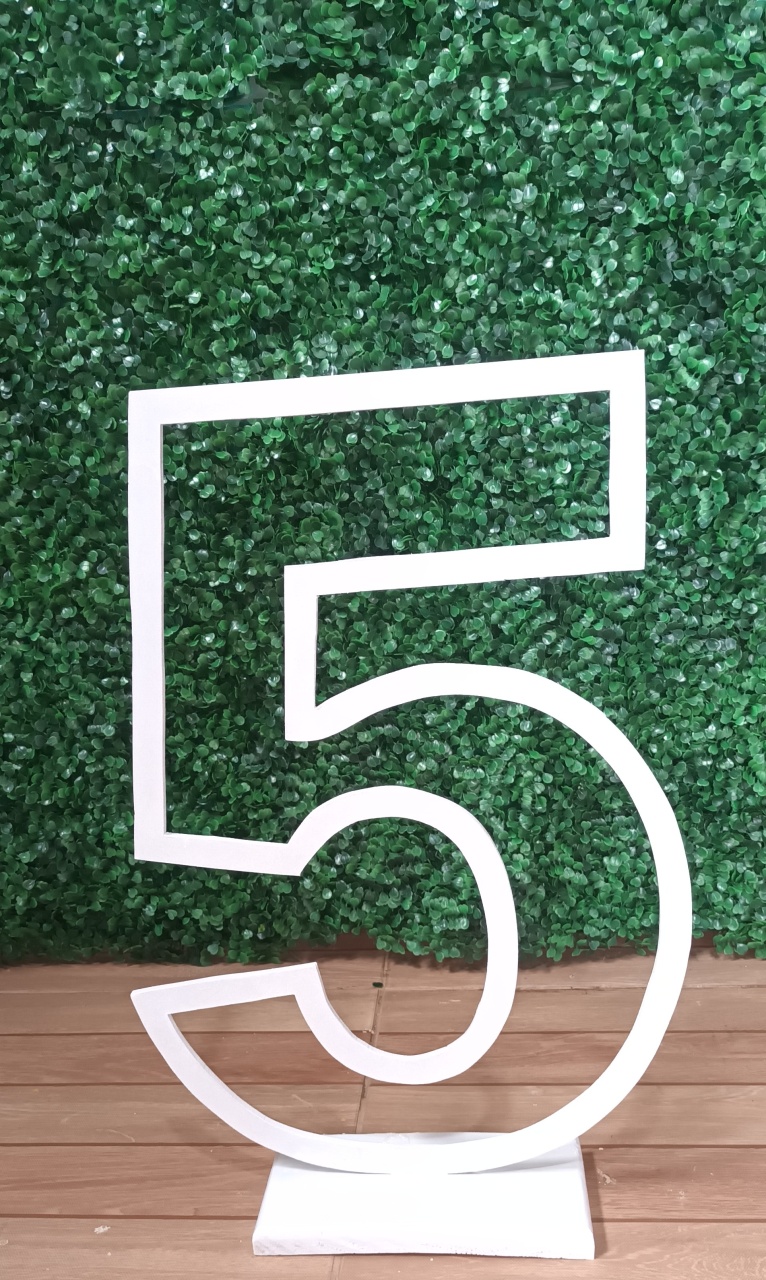 Numeros de Chão Vazado - 5 - 60Cm     - CRIS FEST DECOR - PEGUE E MONTE