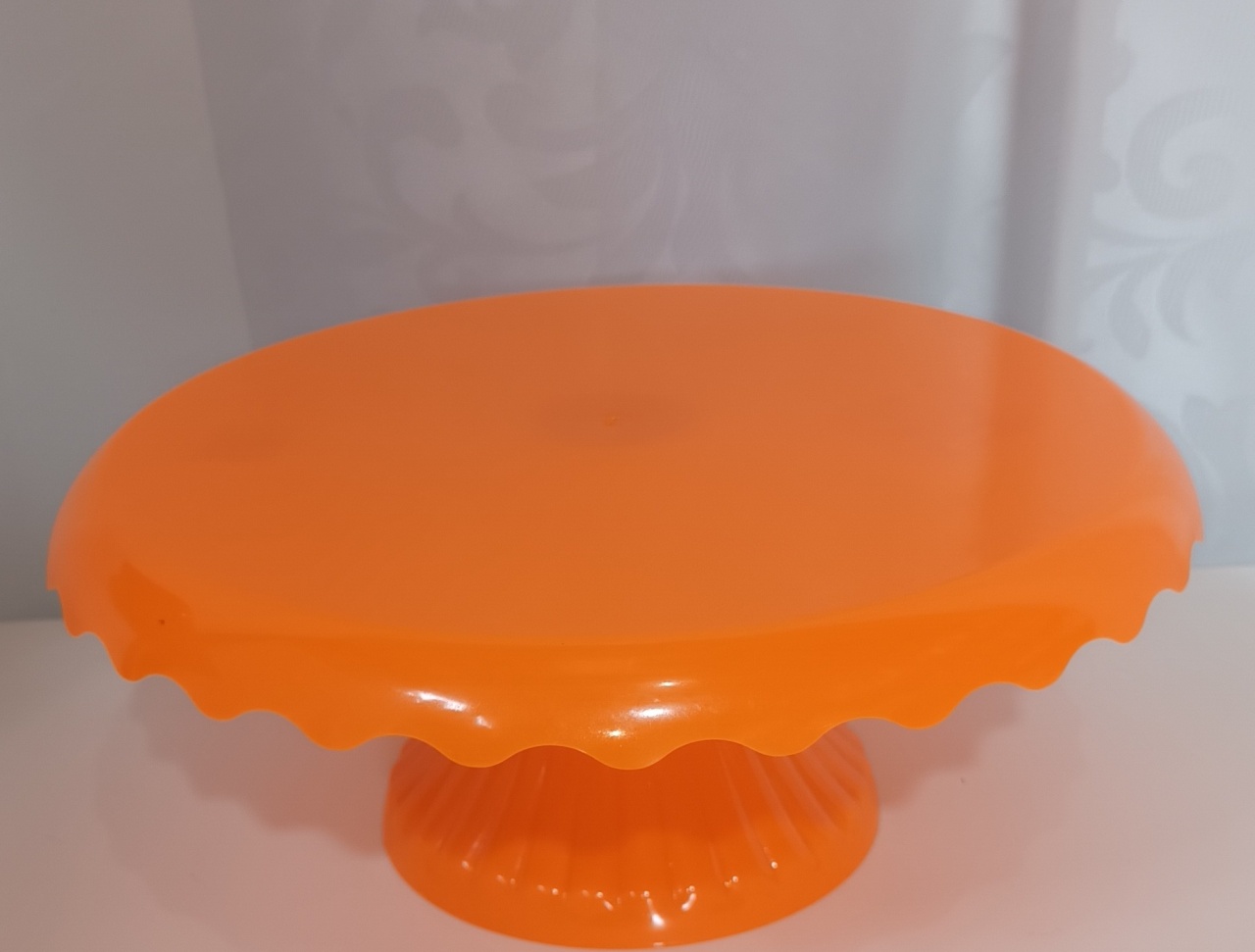 Bandeija Babado Acrilico - Laranja Neon - CRIS FEST DECOR - PEGUE E MONTE