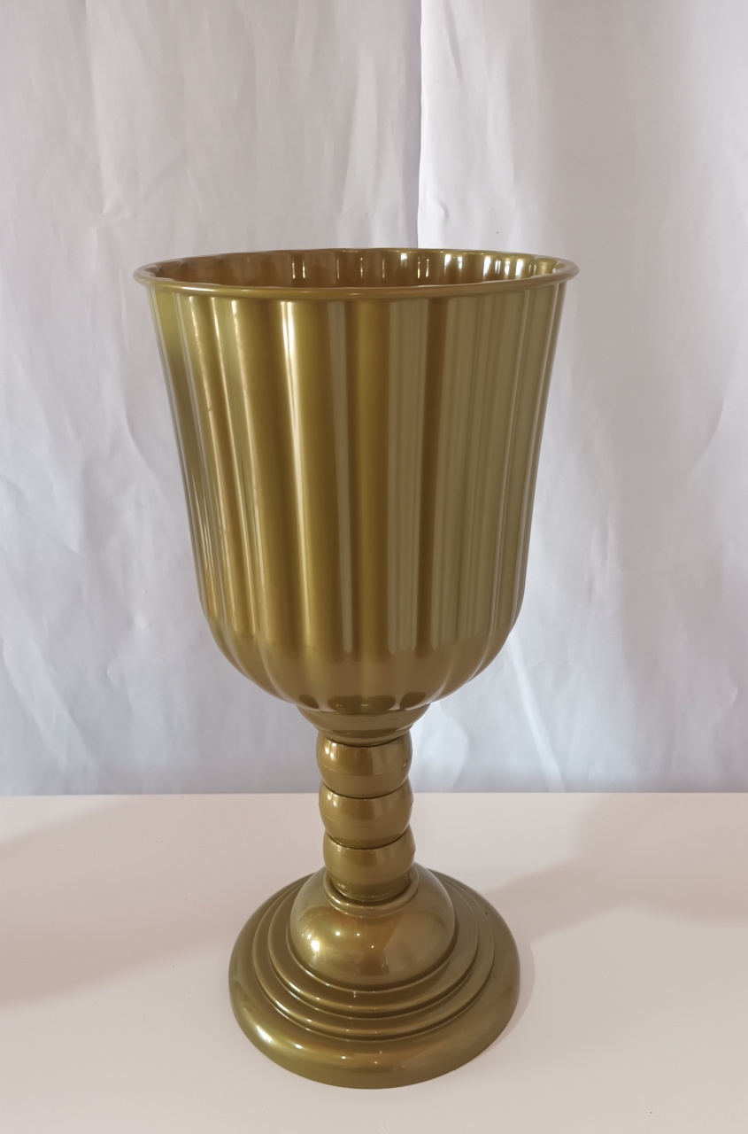 Vaso Acrilico Grande Dourado - CRIS FEST DECOR - PEGUE E MONTE