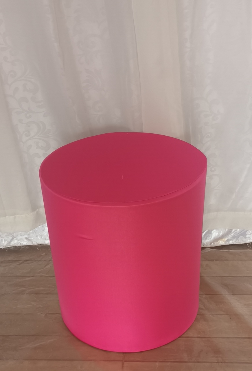 Capa de Cilindro Lisa: Rosa B\P - CRIS FEST DECOR - PEGUE E MONTE