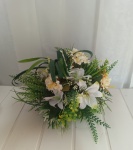 Arranjo Flor - Branco E Folhagens - imagem 1