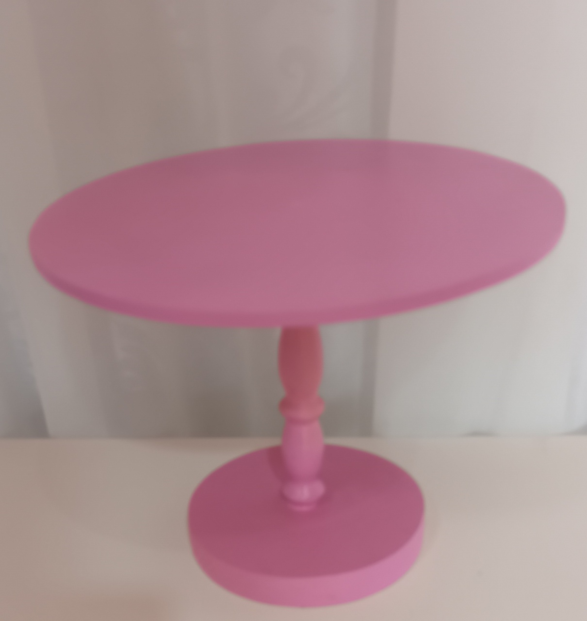 Bandeja Alta Mdf - Rosa  - CRIS FEST DECOR - PEGUE E MONTE