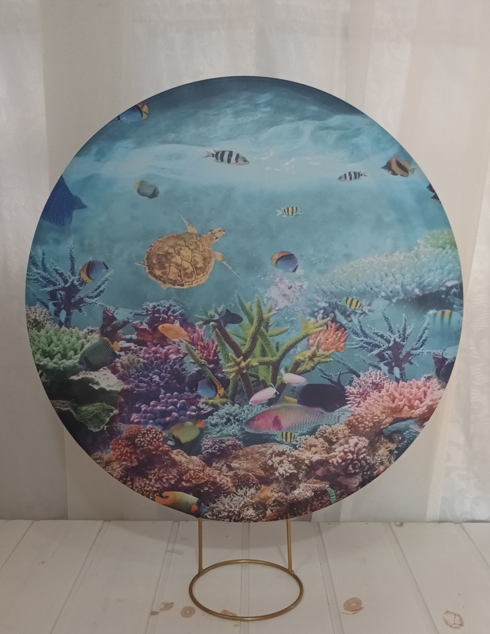 Capa Painel Sublimado 50Cm - Fundo Do Mar - CRIS FEST DECOR - PEGUE E MONTE
