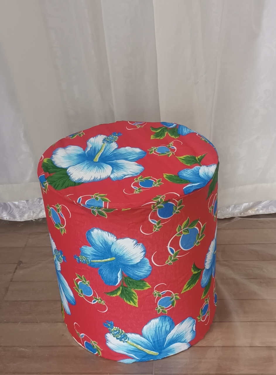 Capa de Cilindro Lisa: Chita Vermelha B\P    - CRIS FEST DECOR - PEGUE E MONTE