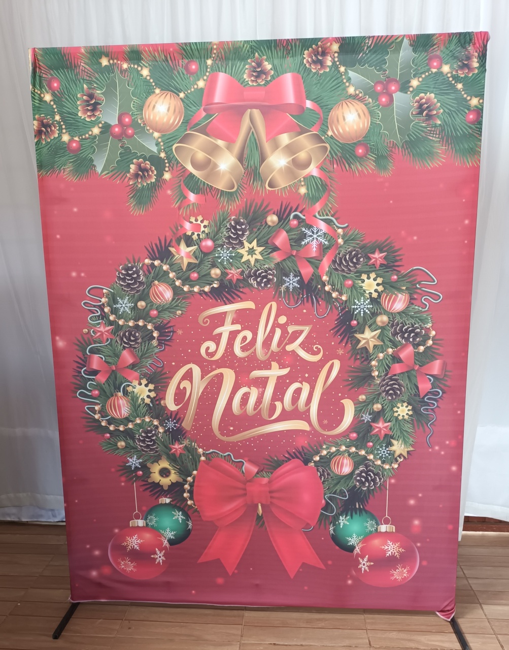 Capa Painel Sublimado Retangular 1,5 - Natal - CRIS FEST DECOR - PEGUE E MONTE