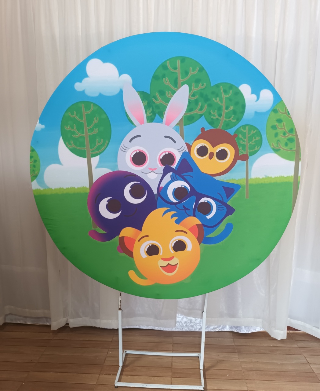 Capa Painel Sublimada 1,50 - Bolofofos - CRIS FEST DECOR - PEGUE E MONTE