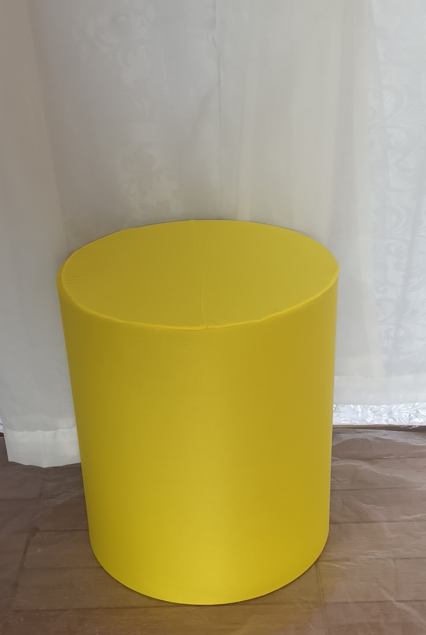 Capa de Cilindro Lisa: Amarelo C\P        - CRIS FEST DECOR - PEGUE E MONTE