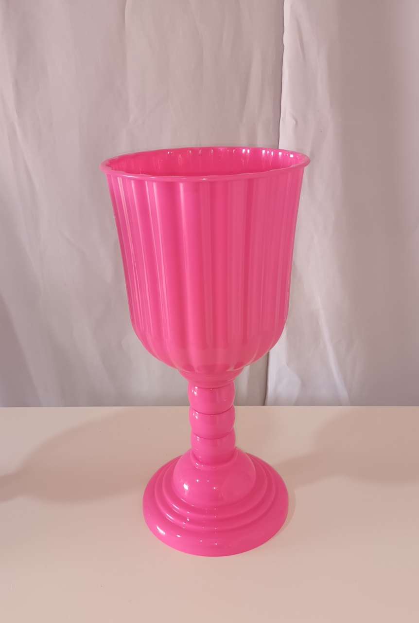 Vaso Acrilico Grande Rosa Pink - CRIS FEST DECOR - PEGUE E MONTE