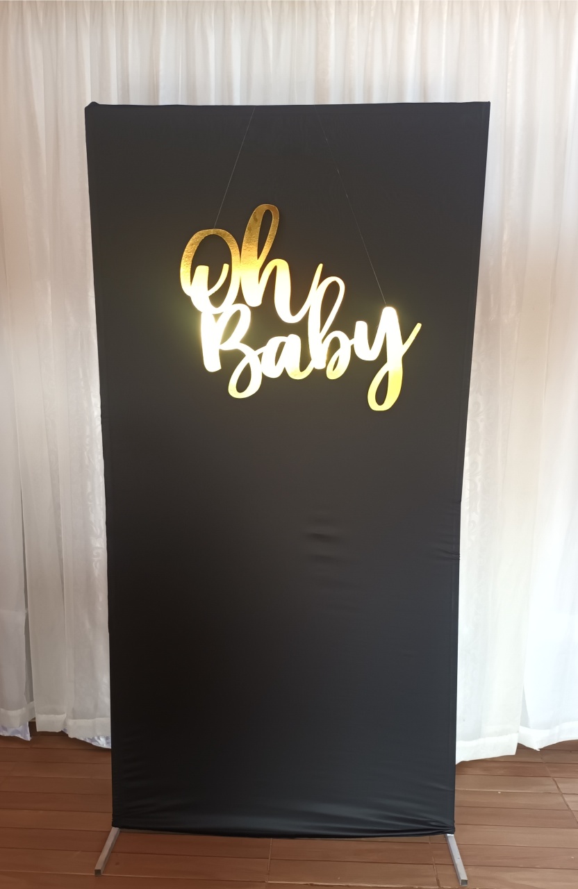 Letreiro Mdf - Oh Baby Dourado - CRIS FEST DECOR - PEGUE E MONTE
