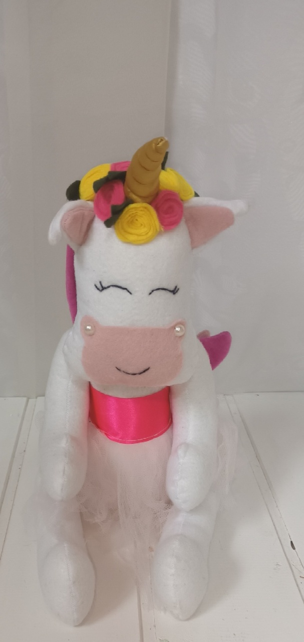Personagem Feltro - Unicórnio - CRIS FEST DECOR - PEGUE E MONTE