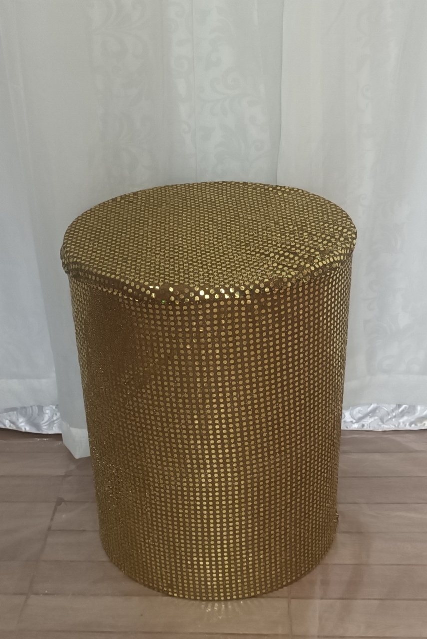 Capa de Cilindro Lisa: Dourado Transparente C\M        - CRIS FEST DECOR - PEGUE E MONTE