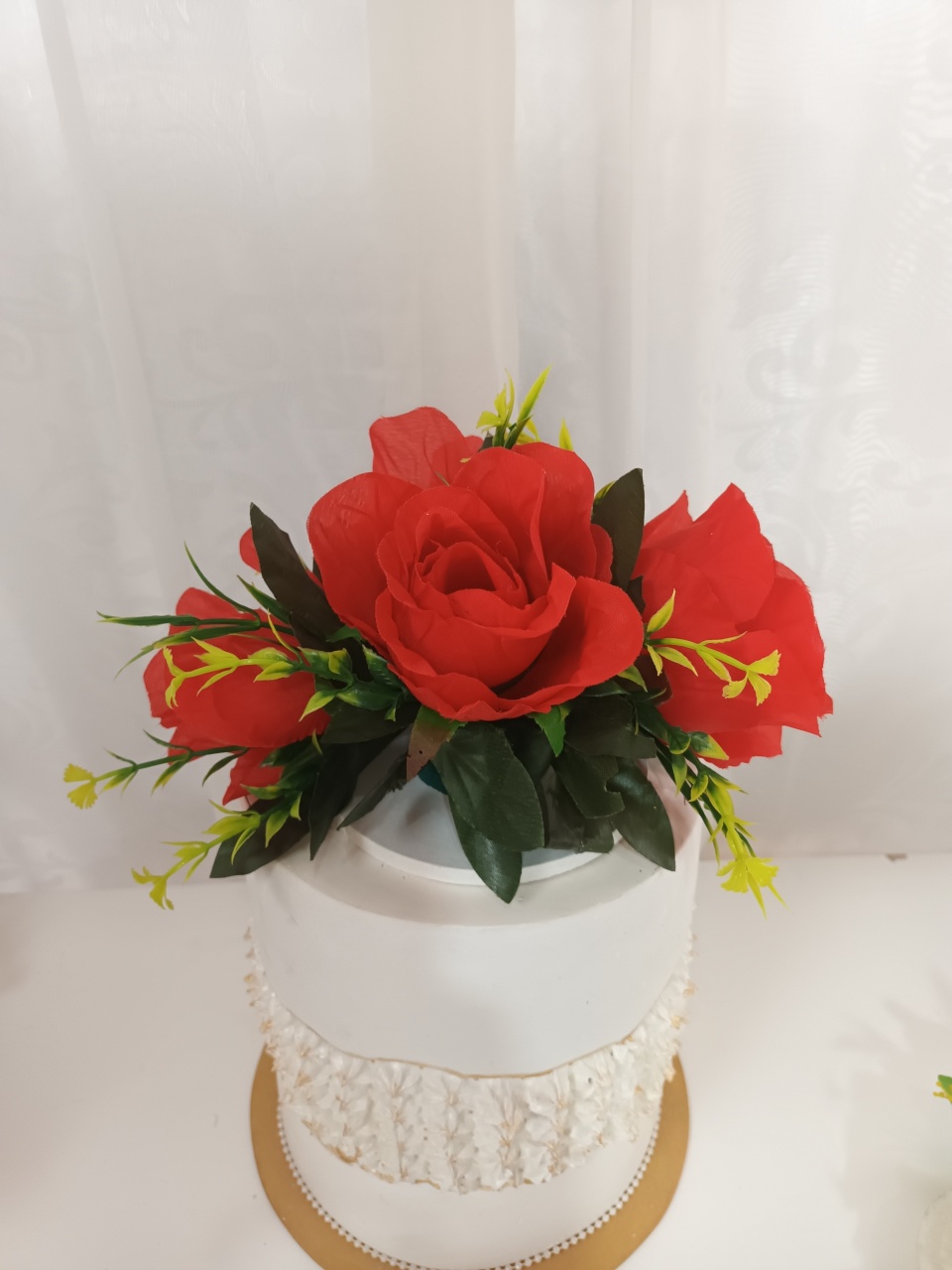 Enfeite Temático -  Flores Vermelha - CRIS FEST DECOR - PEGUE E MONTE