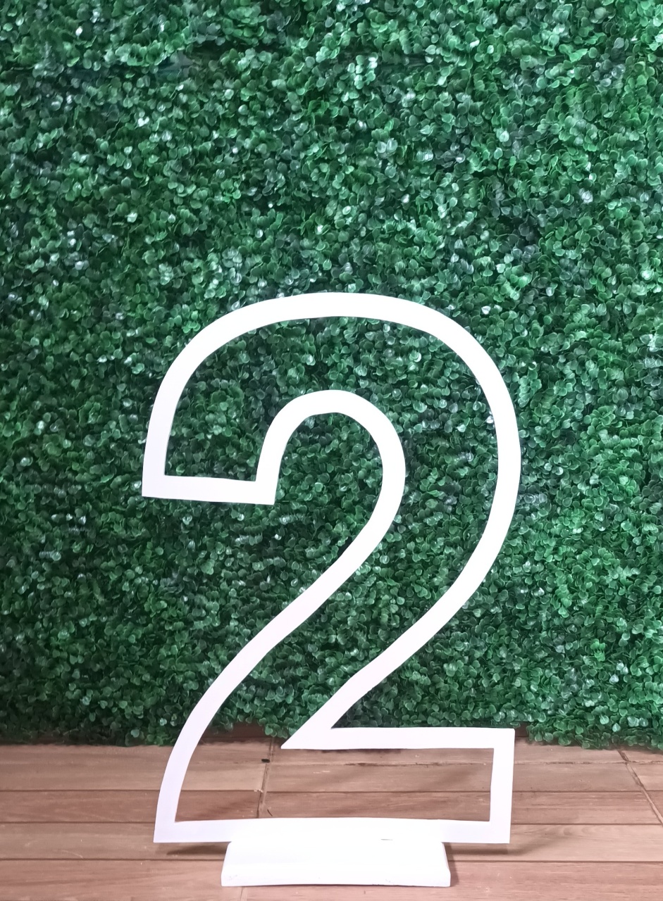 Numeros de Chão Vazado - 2 - 60Cm  - CRIS FEST DECOR - PEGUE E MONTE
