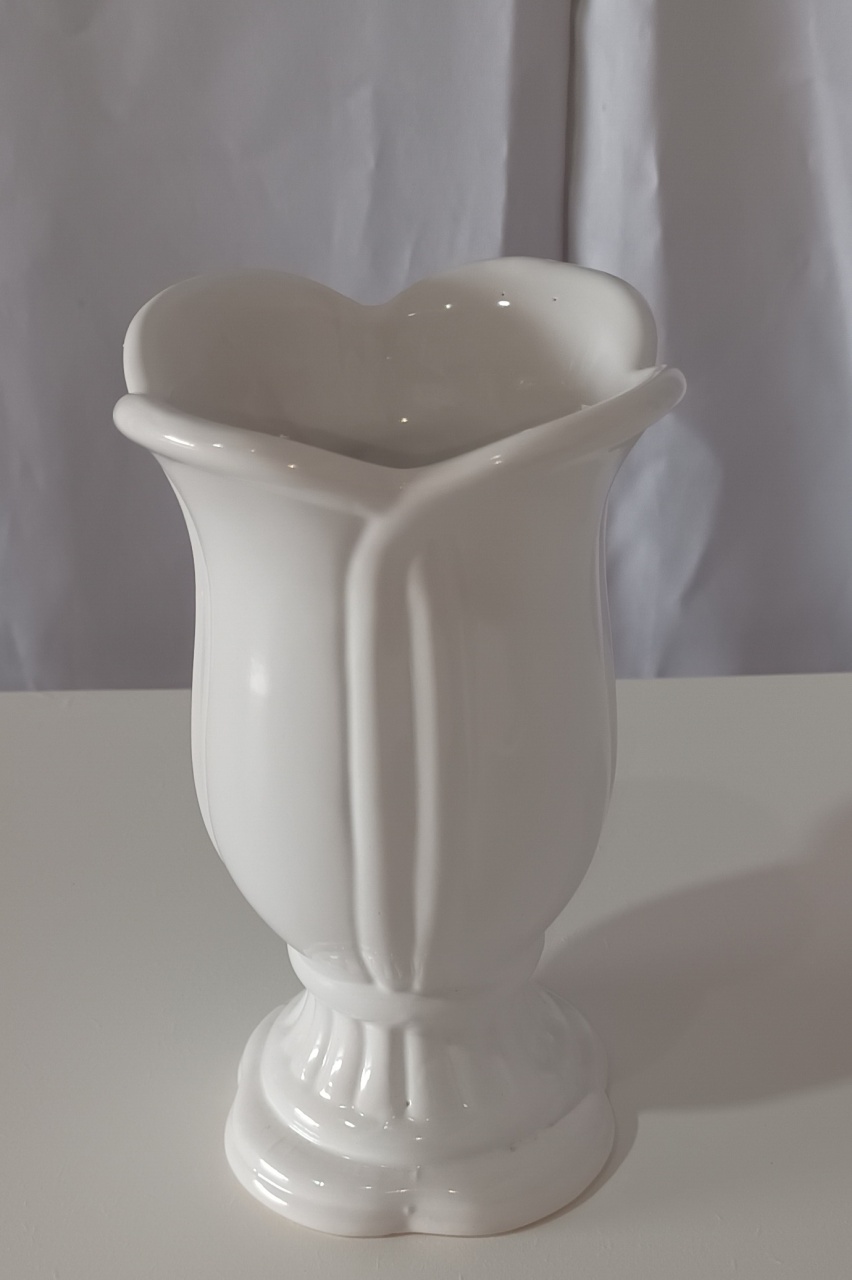 Vaso Ceramica - Branco P    - CRIS FEST DECOR - PEGUE E MONTE