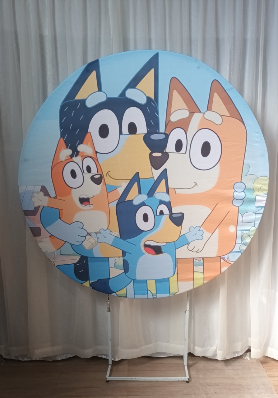 Capa Painel Sublimada 1,50 - Bluey - CRIS FEST DECOR - PEGUE E MONTE