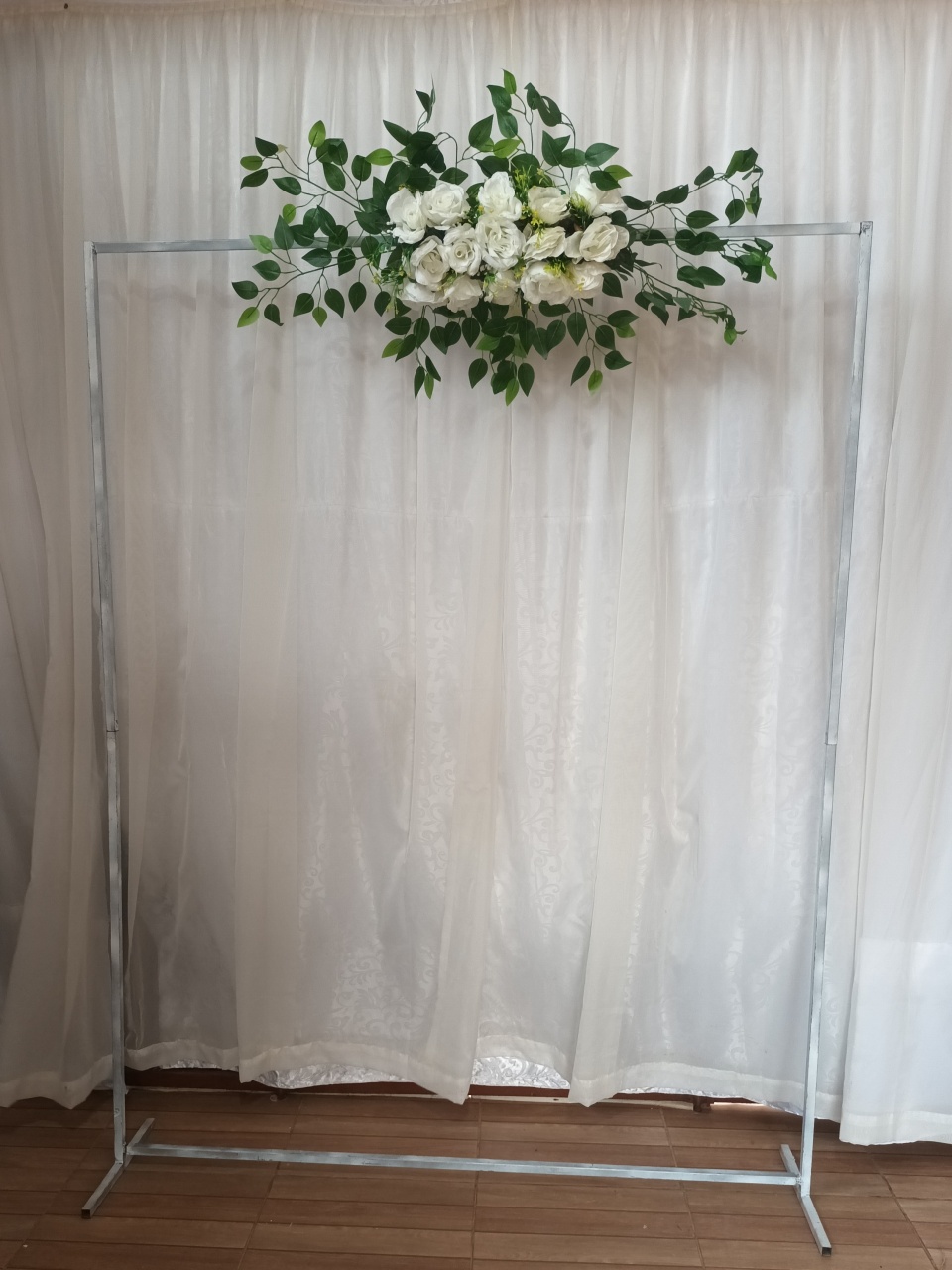  Arranjo Floral Painel - Branco G - CRIS FEST DECOR - PEGUE E MONTE