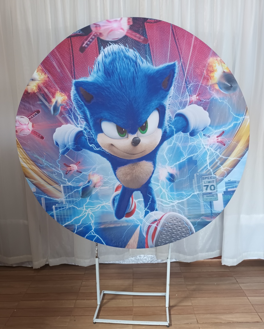 Capa Painel Sublimada 1,50 - Sonic - CRIS FEST DECOR - PEGUE E MONTE