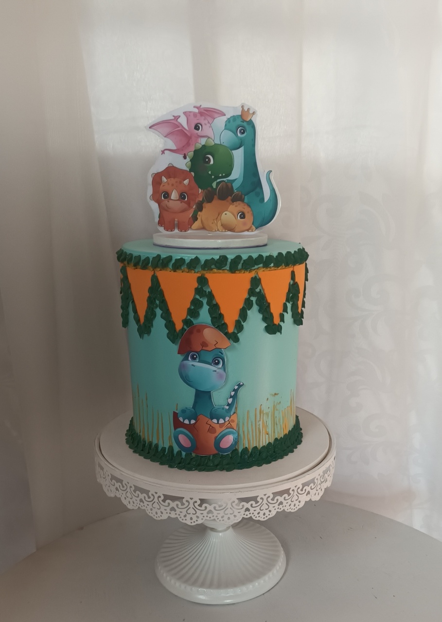 Bolo Fake I  - Dino Baby - CRIS FEST DECOR - PEGUE E MONTE