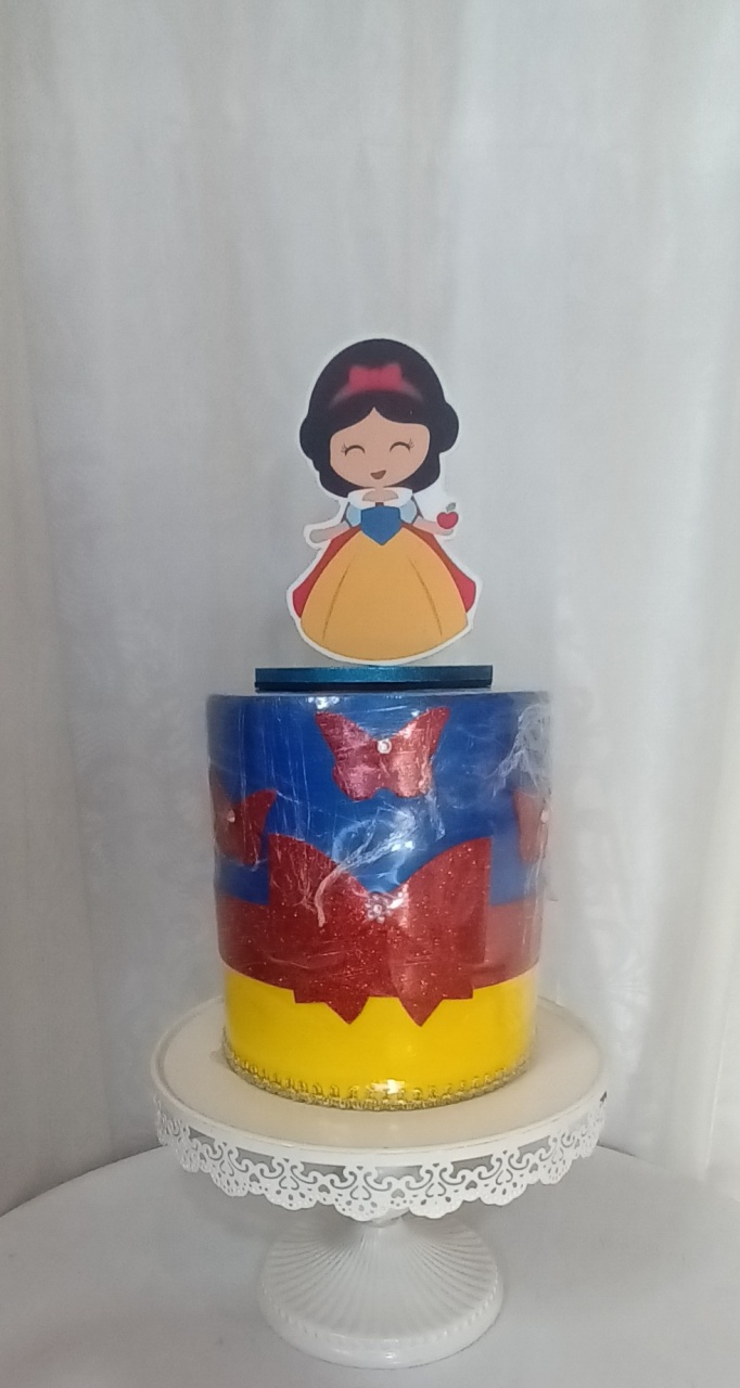 Bolo Fake I  - Branca de Neve - CRIS FEST DECOR - PEGUE E MONTE