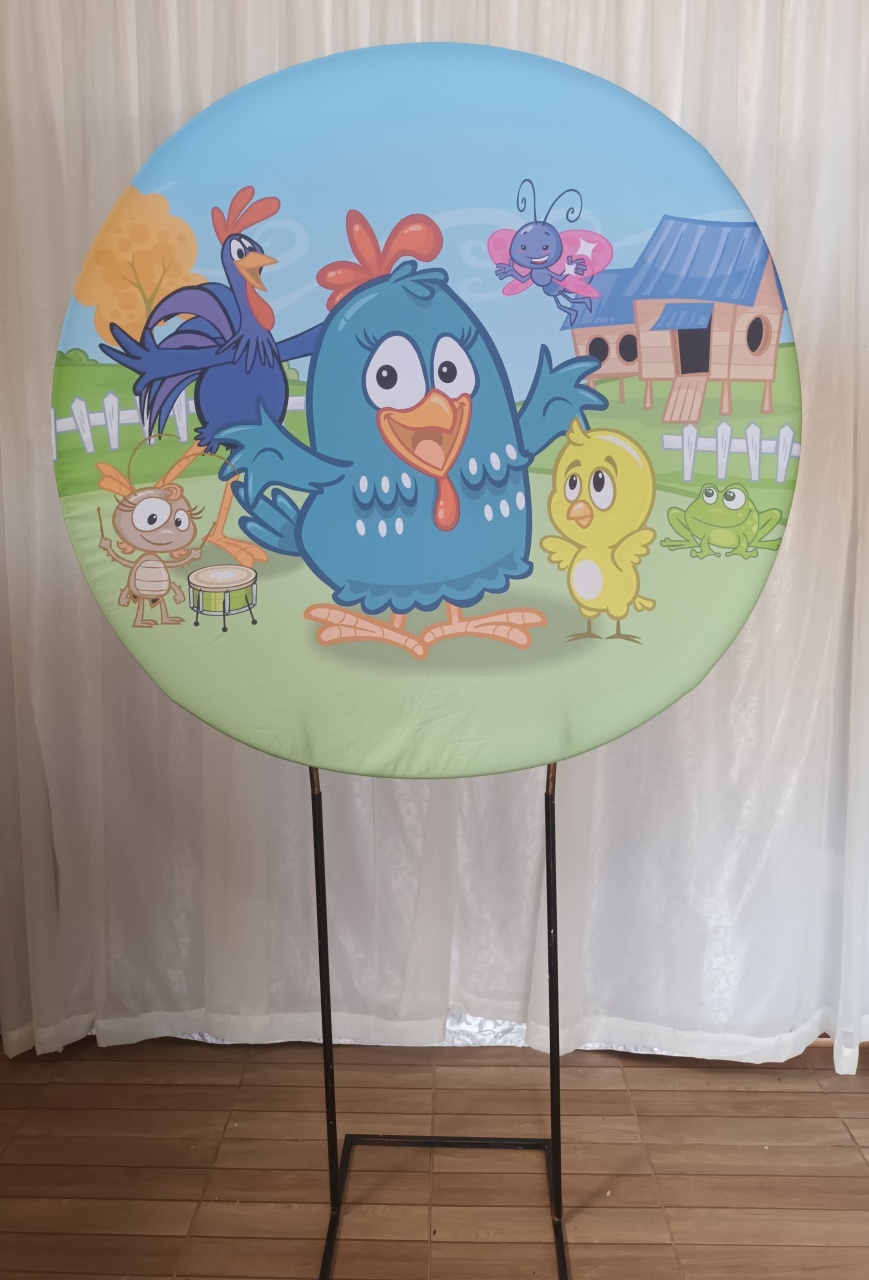 Capa Painel Sublimada 1,20 - Galinha Pintadinha - CRIS FEST DECOR - PEGUE E MONTE