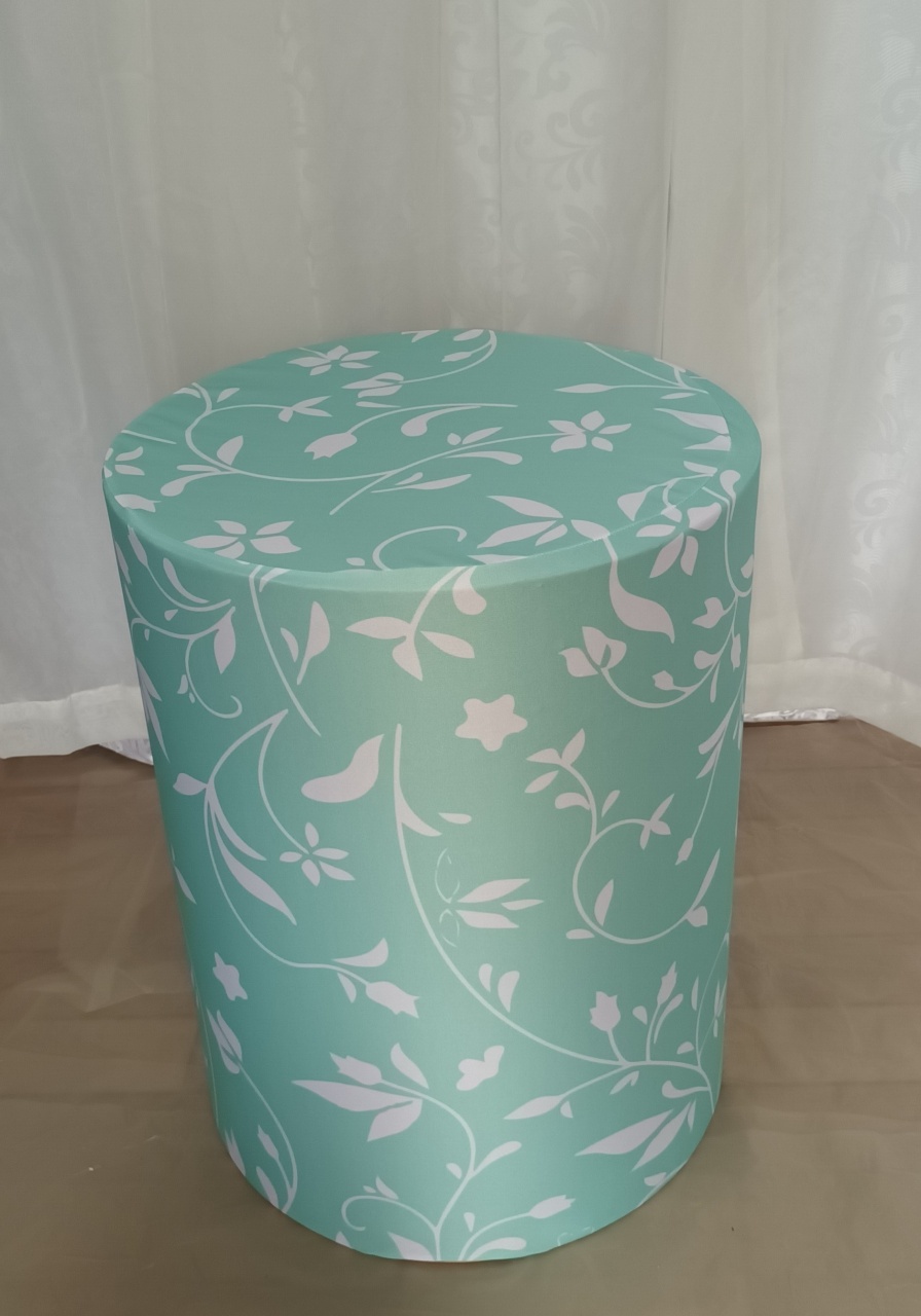 Capa de Cilindro Sublimada: Floral Verde\M    - CRIS FEST DECOR - PEGUE E MONTE
