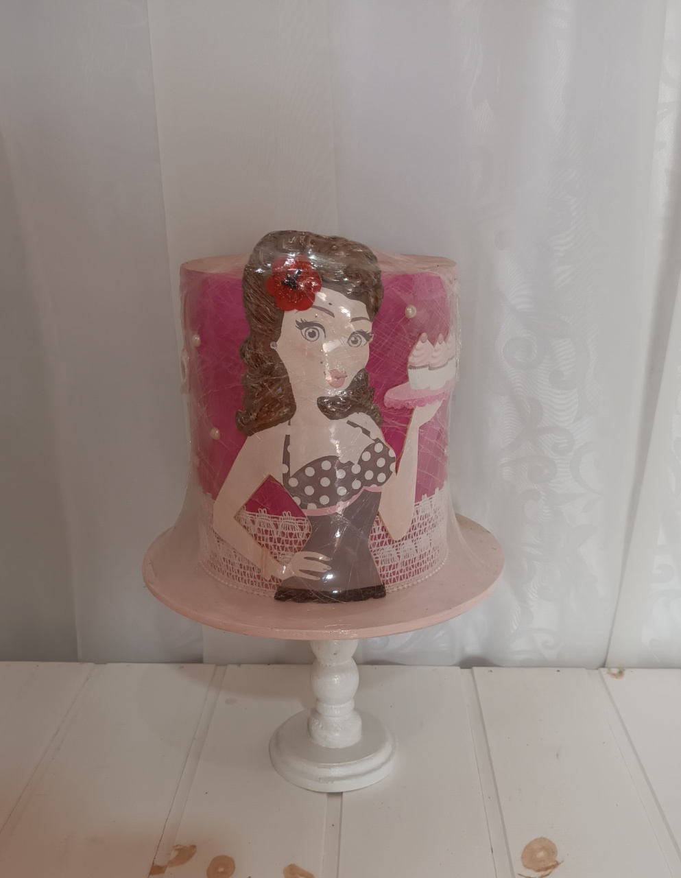 Bolo Fake I  - Chá de Panela Rosa - CRIS FEST DECOR - PEGUE E MONTE