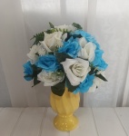 Arranjo Flor - Azul Claro E Branco  - imagem 2